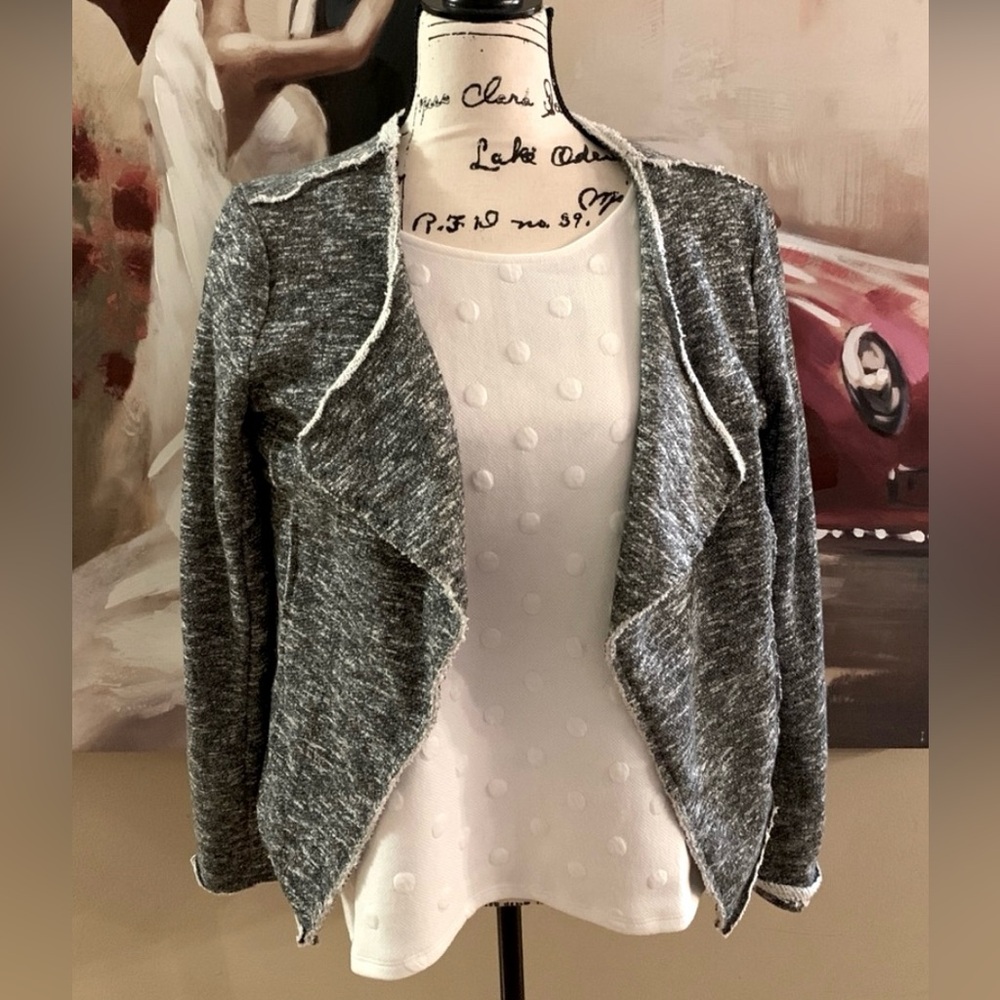 Max Jeans Raw Edge Knit Jacket